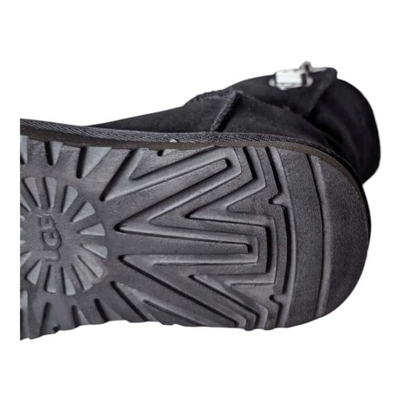 UGG Short Turnlock Rhinestones "Black" Winter Boot Size 6 - Picture 11 of 11